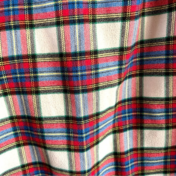 Lands' End Girls Blue Red Yellow Black Tartan Plaid Nightgown, size 14 - Picture 5 of 8